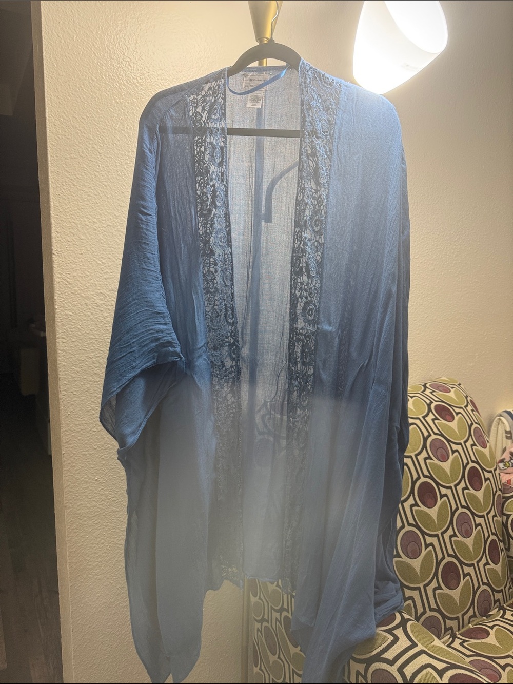 Melrose and Market Light Blue Sheer Kimono